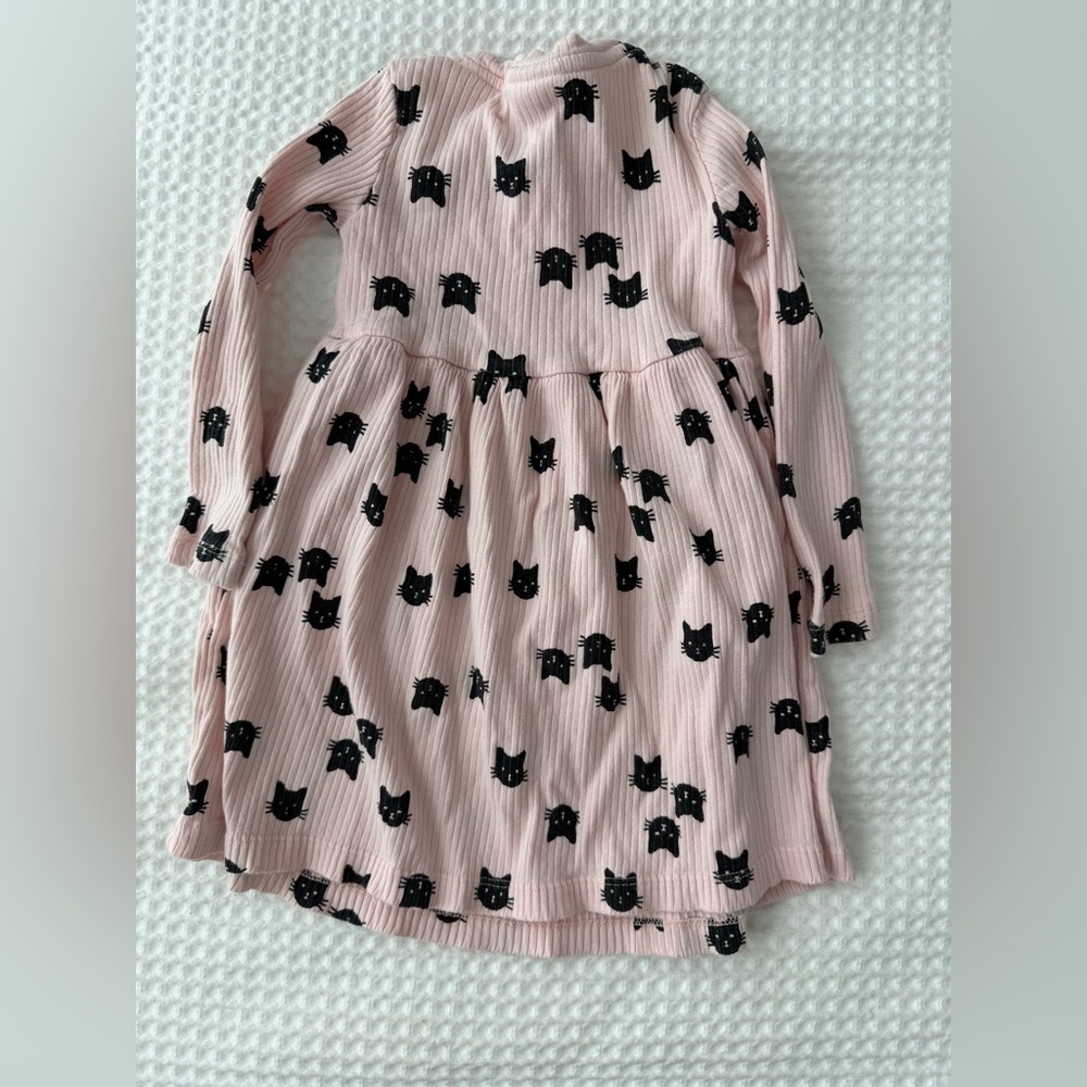 Hanna Andersson black cat print dress 3T - Picture 3 of 4